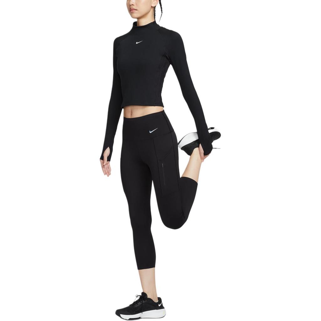Nike T Shirts Women's Black Crew Neck Moderate HV3737-010
