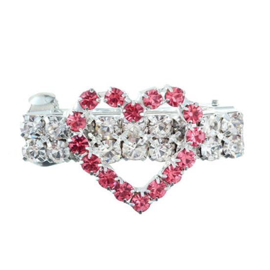 Spinki do włosów dla szczeniąt Inkrustowane kryształkami nakrycie głowy dla zwierząt Miedziana modna spinka do włosów dla zwierząt domowych