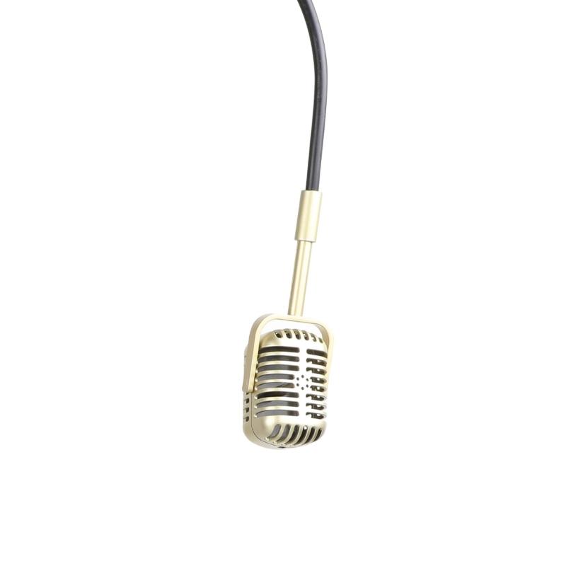 Antique Type Metal Microphone for Photography Video Recording Home Bar Decoration Accessories Premium Craftsmanship