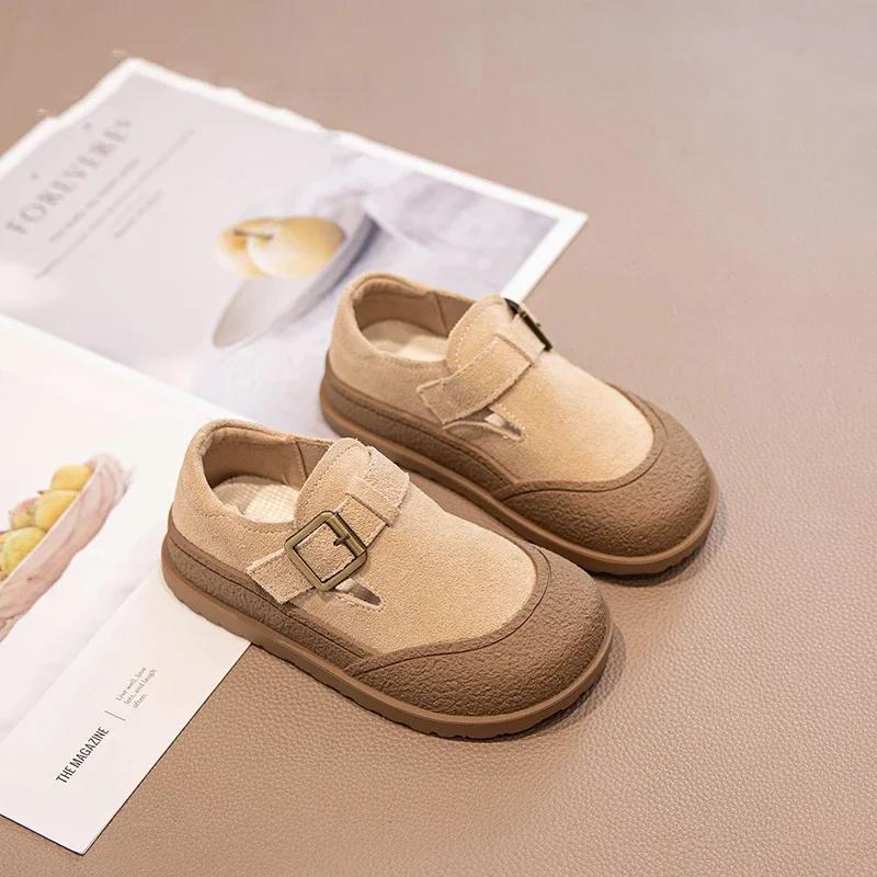 Children's Casual Shoes for Boys Girls Classic Anti-kick 2025 New Fashion Spring Autumn Breathable with Buckle Anti-skid Soft