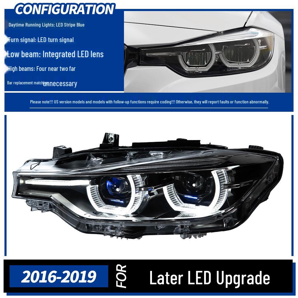 

Compatible BMW 3 Series F30 F35 F31 Headlight Assembly 12-19, LCI Spoon Style Dual Lens Pair - BMW 3 Series/2012-2019 F30/F35