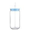 16oz PET Plastic Cups Equipped With Replaceable Colored Lid And Straw Can Hold Soda Juice Drinks Milks High Quality Cups