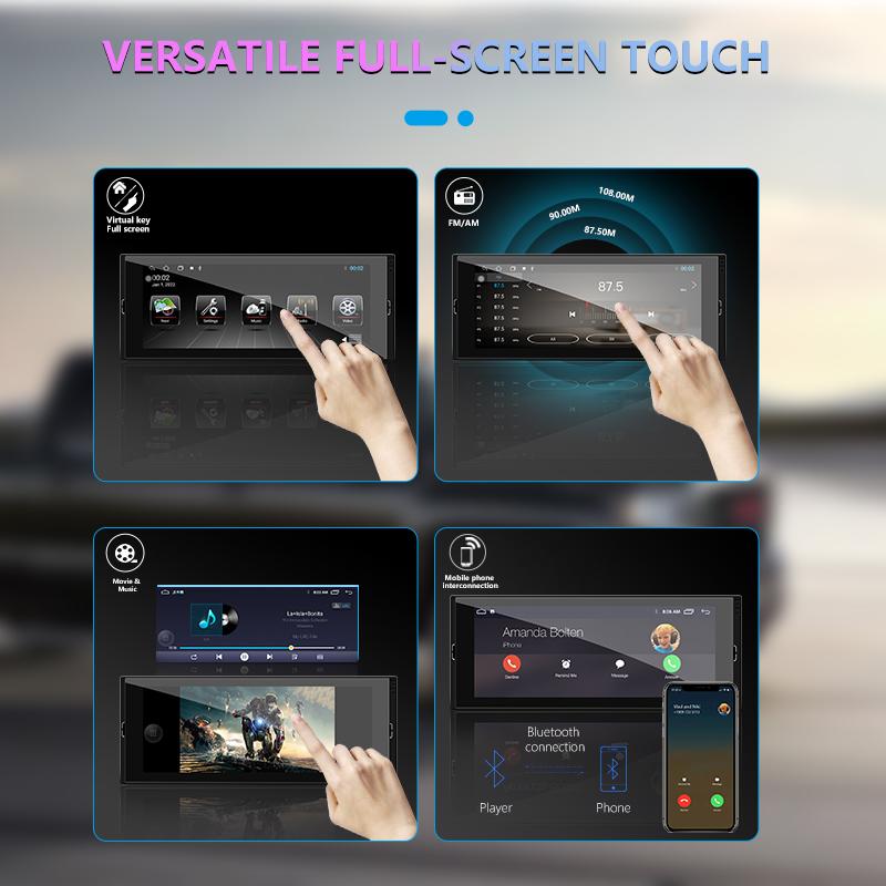 Universal 6.9" Car Radio 1 Din Android 10 Stereo Multimedia Video Player GPS Navigation Bluetooth 4G Carplay Auto IPS Screen DVD