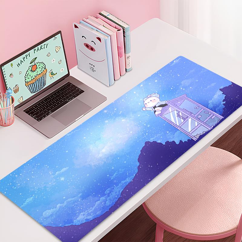Anime Deskmat x Laptop Table Mat Cute Rabbit Rubber Accessories Gaming Mouse Mat Keyboard Carpet Mouse Pad Office Deskmat