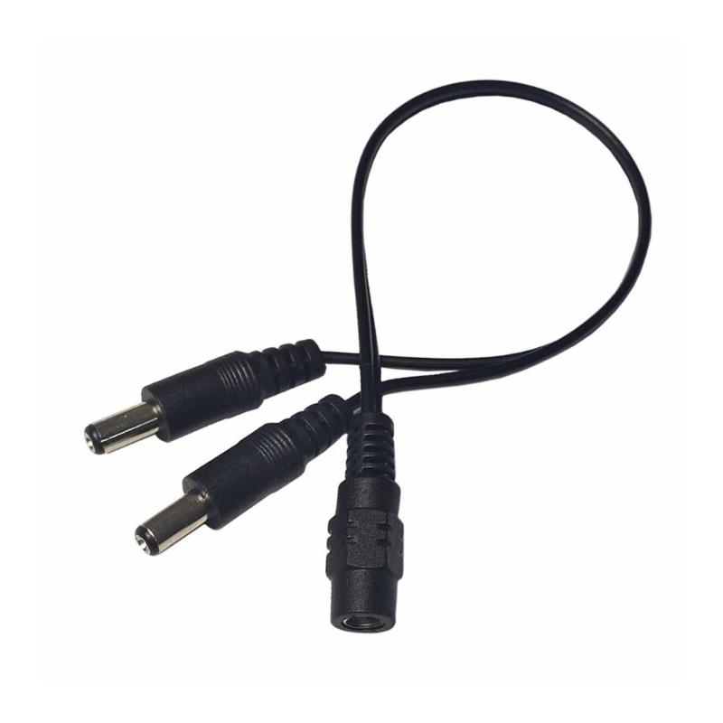 DC5.5x2.1mm Female to Male Power Splitter Cable for LED Lights and Surveillances Cameras