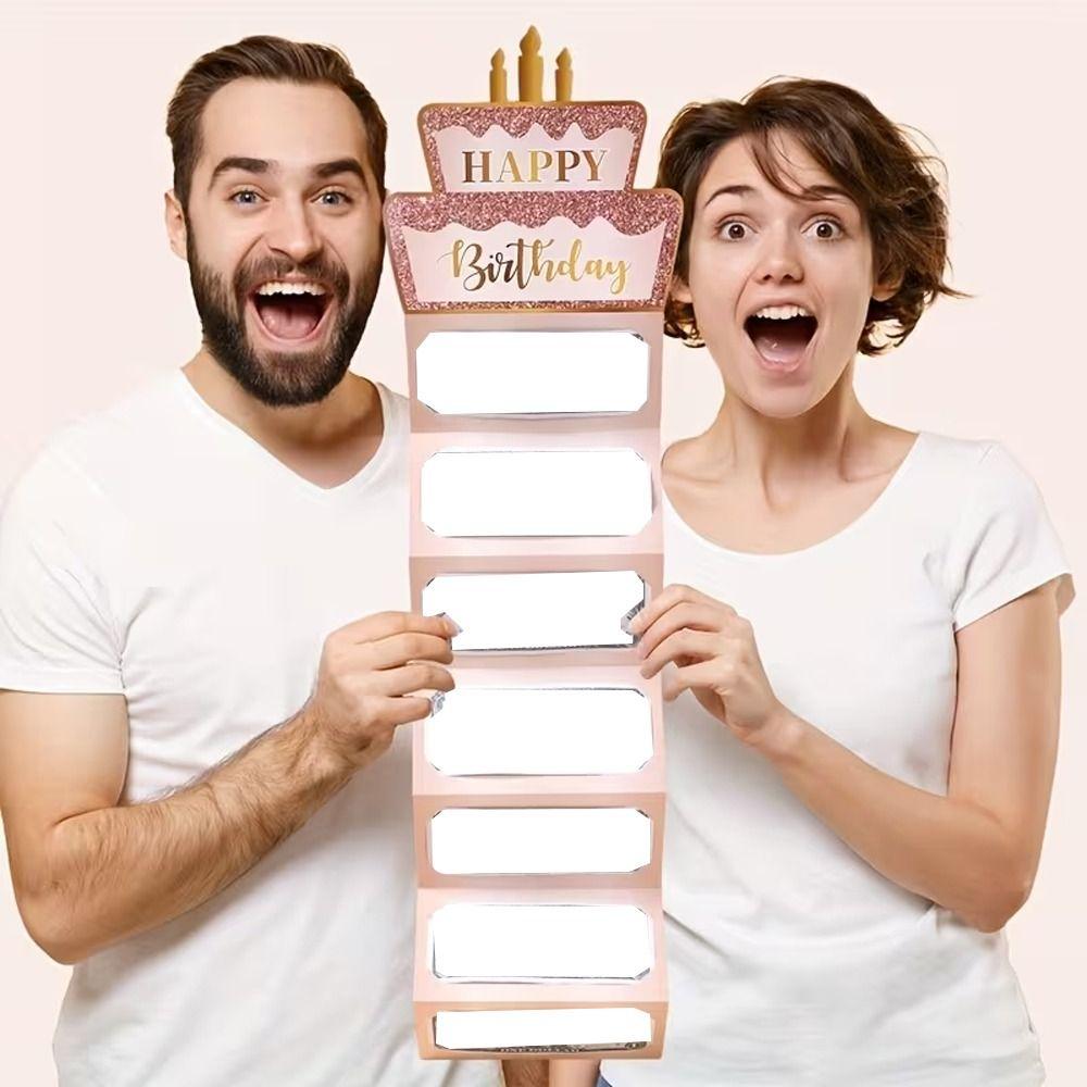 6/7 Slots Birthday Cake Money Card Traditional Cash Envelopes Folding Cash Holder  Wedding Ceremony