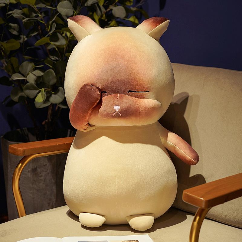 35/45/65 cm freche Katze Plüschtiere gefüllte weiche Abdeckung Augen Katze Kissen schöne Puppen für Baby Mädchen begleiten Umarmung Geburtstagsgeschenke