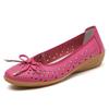 Comemore Estate Scarpe Basse Slip-on Traforate Comode da Donna Cunei in Pelle Fondo Morbido Casual Monocolore Scarpe Singole da Donna