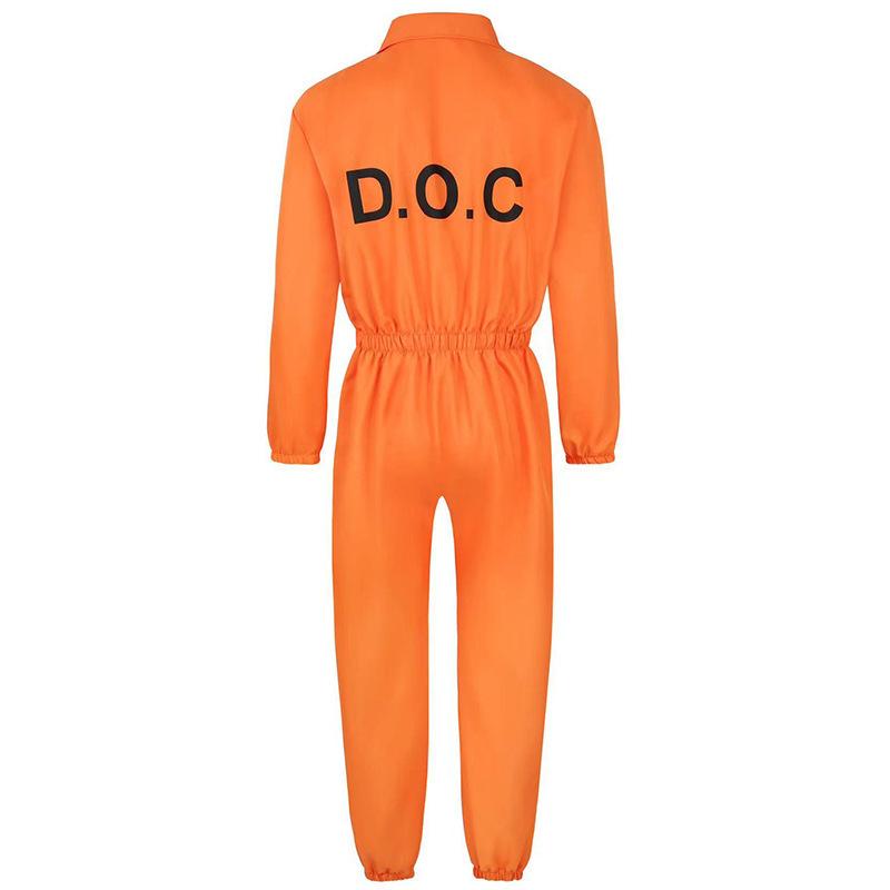 Prisoner Costume for Women Halloween Cosplay Striped Romper Outfit Adult Party Fancy Dress With Belt