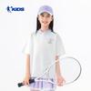 QIAODAN Girls' Polo Collar Short Sleeve T-Shirt