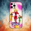 Coque de téléphone Totally Spies Pour iPhone17,16,15,14,13,12,11 Plus,Pro Max Housse Souple Noire