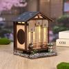 QmXCyzl Wooden DIY Dollhouse Kit, Miniature 3D Bookstand, Holiday Gift, Architectural Scenario Openable Design, Japanese Style (Planet and Garden)