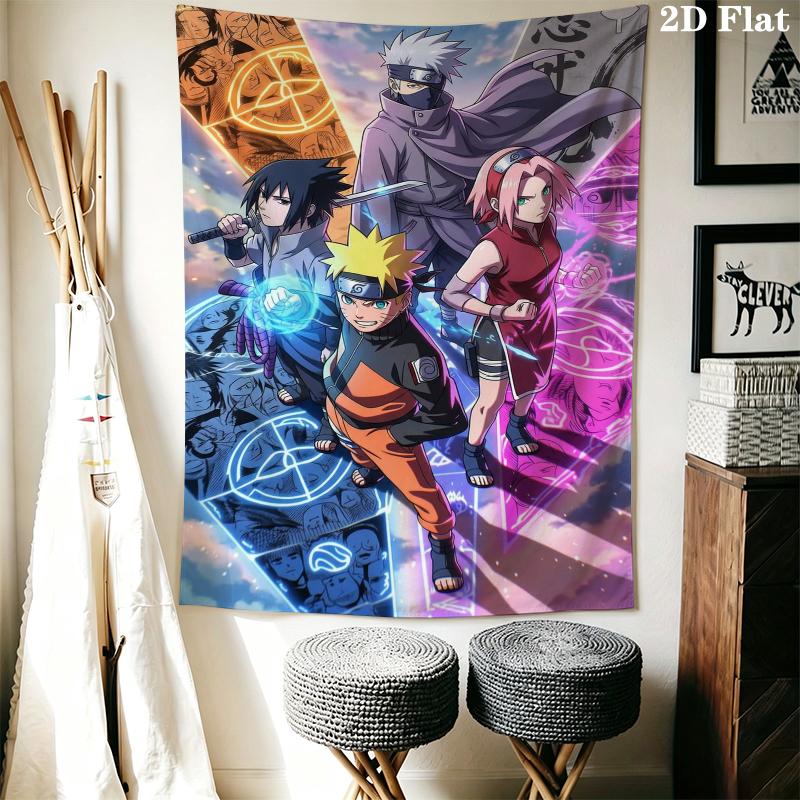 Naruto Wall Tapestry Aesthetic Wall Hanging Printed Fabric Blanket Decorative Tapestries for Bedroom Living Room Home Decor