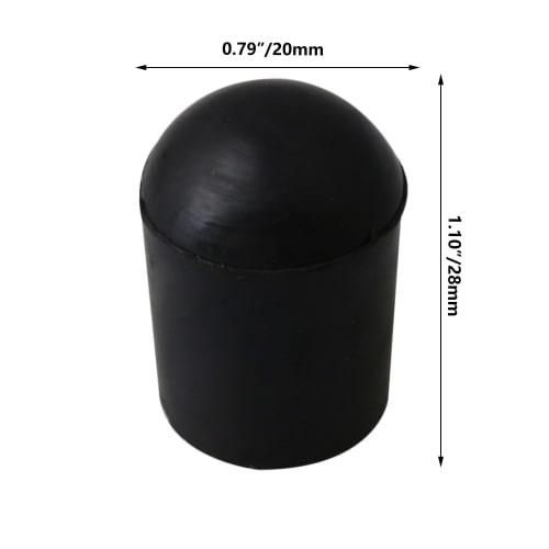 Yibuy 4-Pack Double Bass Endpin Rubber Mat Pads, 28x20mm, Black