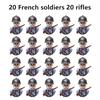20Pcs/Set WW2 Military Soldier Array Soviet US UK France Japan Canada Italy China Building Blocks Action Figure Bricks Kids Toy
