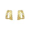 18K Gold Argyle Double C-Shaped Zircon Earrings - Luxurious and Elegant Design