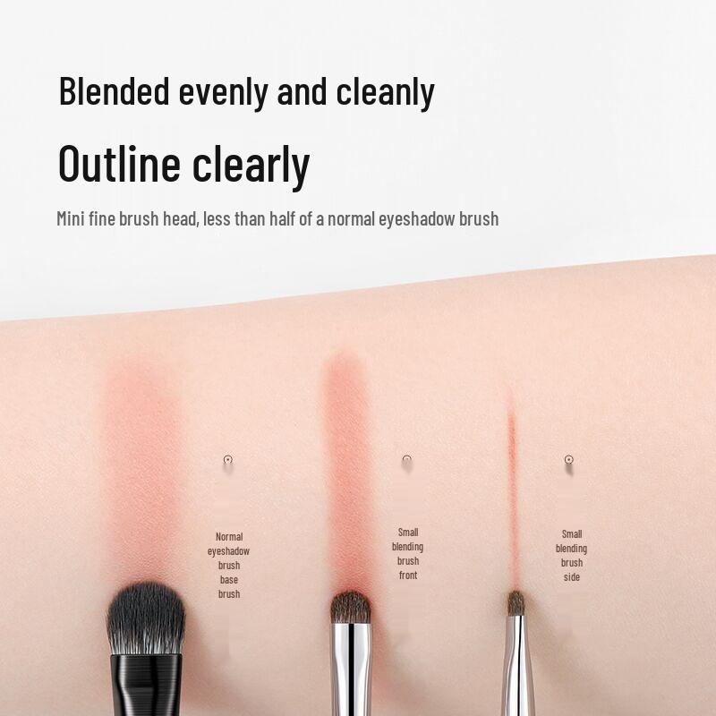 Pony Hair Eyeshadow Brush Set: 4-Piece Fine Eye Makeup & Under-Eye Blending Tools