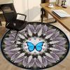 1pc Butterfly Mandala Chair Carpet for Office - Durable, Ideal for Chair Mats, Stylish & Functional Decorative Rug yy260130063