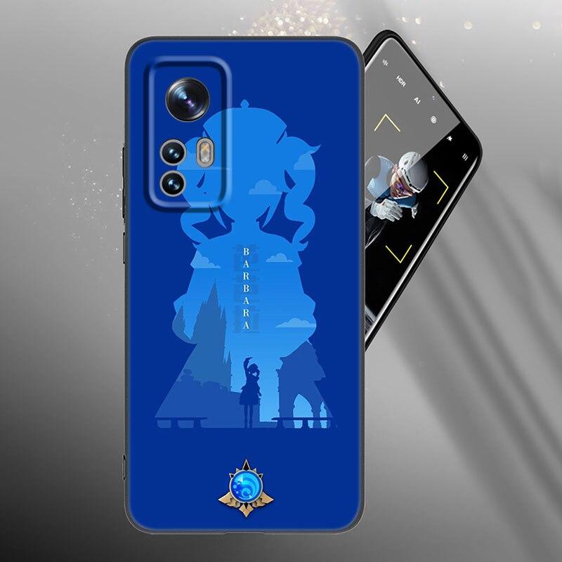 Game Genshin Impact Phone Case For Xiaomi Mi 10T 11i 11T Note 10 11 Lite NE F1 POCO F3 M3 X3 GT NFC M4 X4 Pro 5G Black Cover