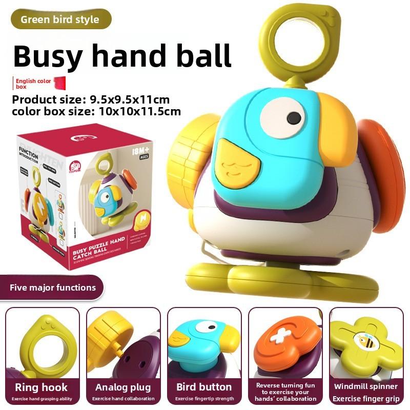 

Baby Montessori Handheld Toy With Multisurface Grasp And Sensory Touch For Early Learning Development Green