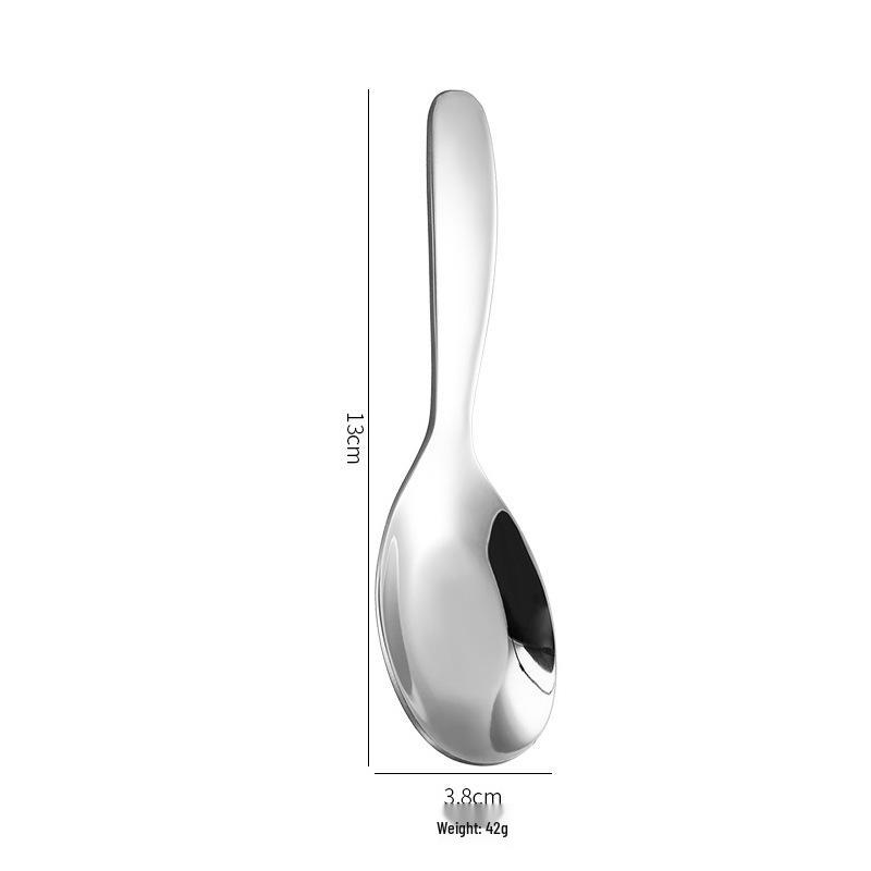 

304 Stainless Steel Baby Fork & Spoon Set - Short Handle, Flat Bottom, Ideal for Feeding & Complementary Foods.