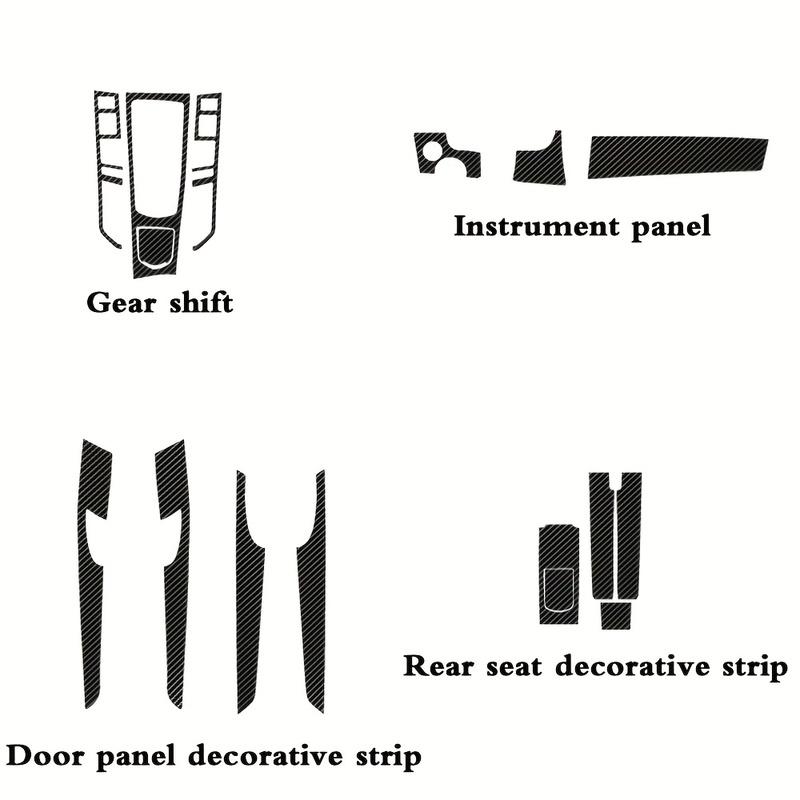 for Porsche Panamera 970 2005-2013 Interior Control Panel Door Handle Carbon Fiber Stickers Decals Car Styling Accessorie