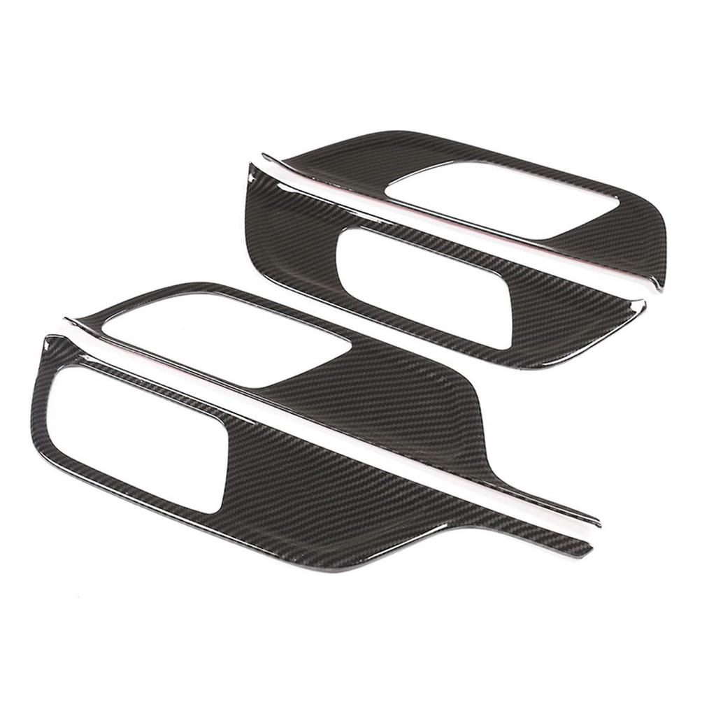 SHIFENG ABS Car Interior Door Handle Decoration Frame Trim Pack 4 Fiber for W247 X247 GLB B200 2019 2020 2021 2022 GLA H247 (Carbon Style)