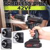 7500MAH 42VF Portable Cordless Drill Electric Driver Screwdrivers Torque With LED New