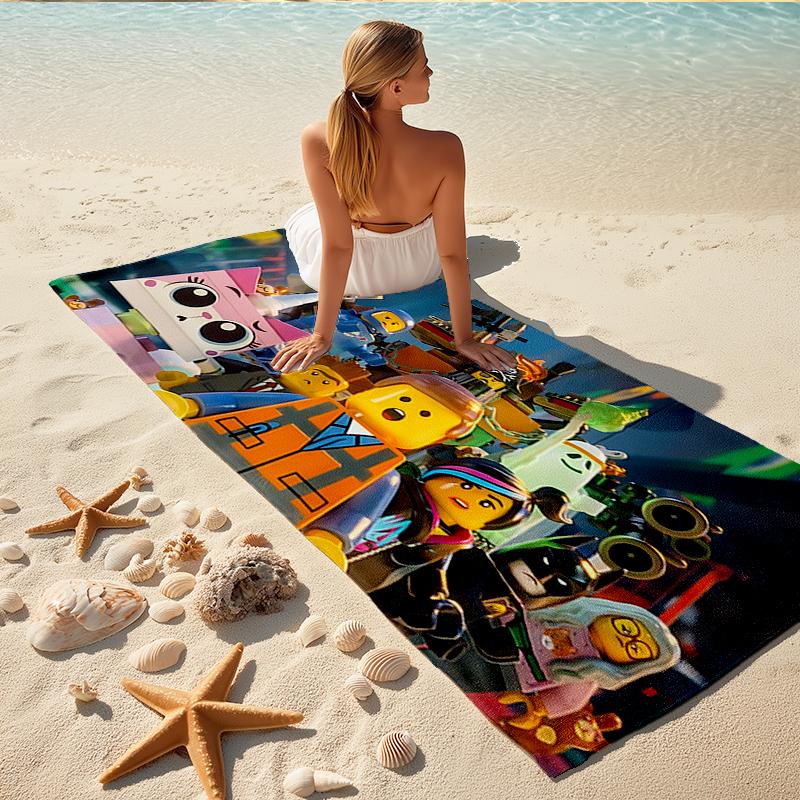 1Pc Lego Movie Character Adventure Beach Towel Quick Dry Multiuse For Beach Pool Gym Yoga Home Travel Christmas Halloween Xmas Gift Q1905