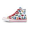 All Star Tonår High Canvas Skor Dinosaurieprint Slitstarka Vita A01668C
