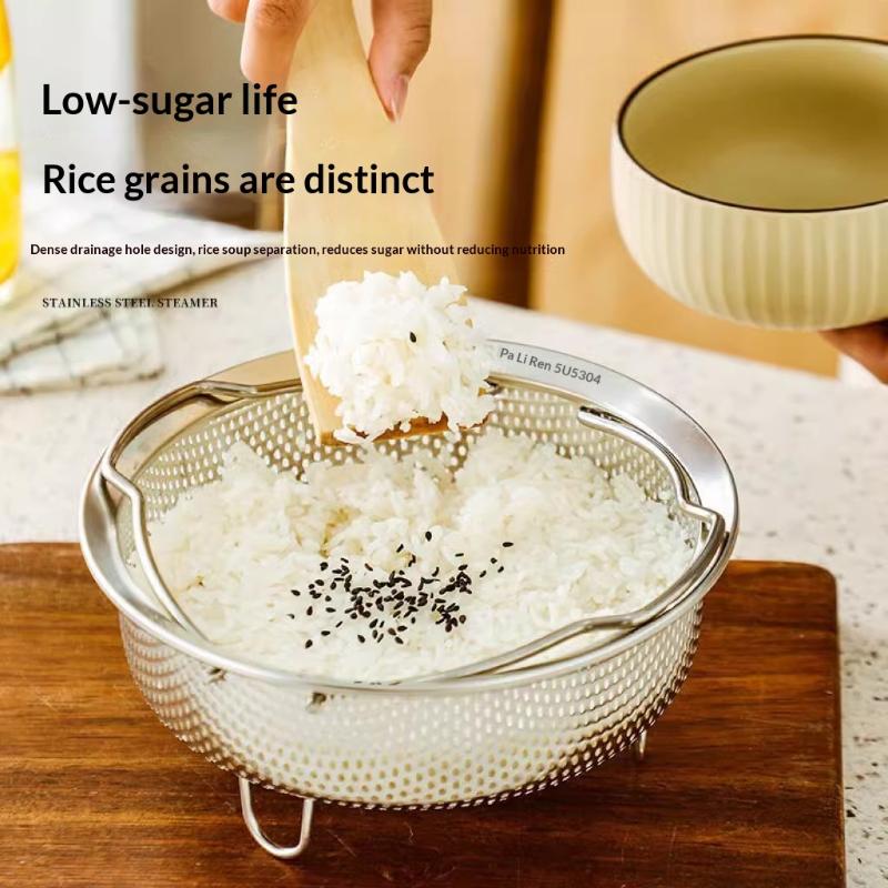 Uniwersalny koszyk do gotowania na parze ze stali nierdzewnej 304 klasy spożywczej Wkład do szybkowaru/Instant Pot Bezpieczny do mycia w zmywarce Wielofunkcyjny
