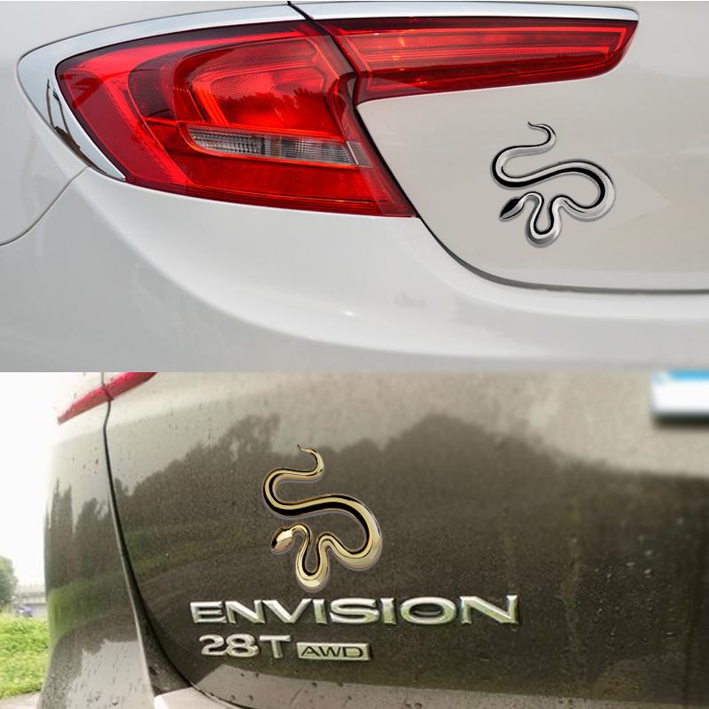 1Pc 3D Metal Snake Car Side Fender Rear Trunk Emblem Badge Sticker Decals for JEEP Wrangler,Car decorations