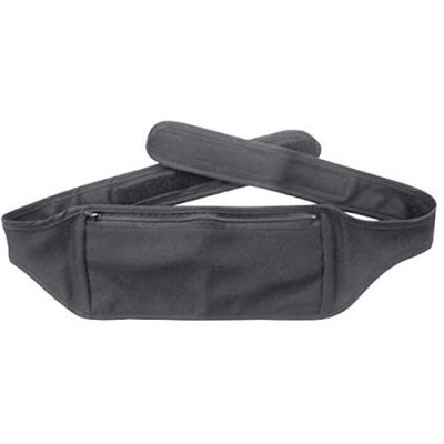 Amina Travel Secret Belt Waist Pouch Size L (for Passports, Etc.), Black,