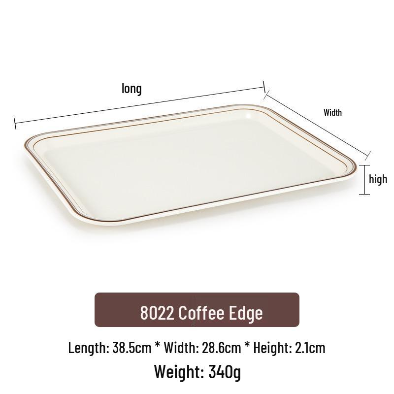 Kekler, Ekmekler, Akşam Yemeği, Hızlı Yiyecekler ve Çay için Melamin Dikdörtgen Servis Tepsisi