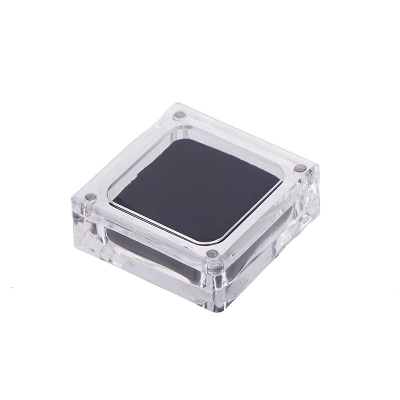Acrylic Glass Top Gem Box Gemstone Diamond Display Stand Holder Storage Organizer Case