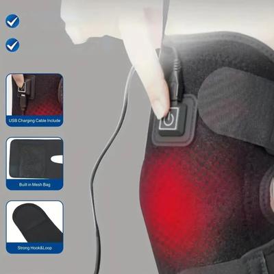 Rodilleras eléctricas con carga USB para otoño e invierno, protección contra el frío y calidez con tres bandas térmicas ajustables.