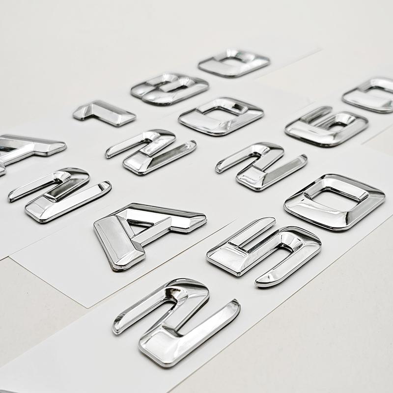 3D ABS Car Letters Logo A180 A220 A260 Badge Rear Trunk Emblem For Mercedes Benz A Class A180 A200 A220 A260 W177 Tail Marking