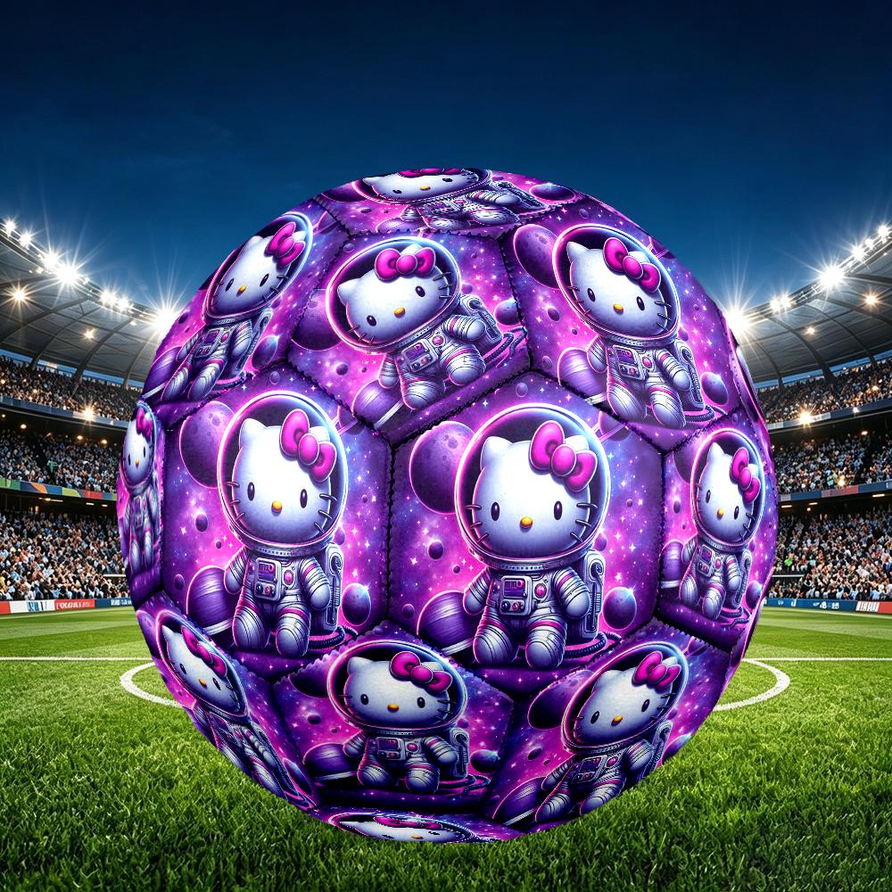 1pc Hello Kitty Pattern Football, Size 5 Soccer Ball Outdoor Athletic Training Ball, Unique Style, Exquisite Holiday Gift