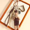 Style Personality Creativity Cute Plush Doll Scarf Little Rabbit Pendant Coffee Bean Bag Pendant Keychain