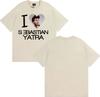 I Love Sebastian Yatra Singer T Shirts Mens Clothing Fashion Trend Short Sleeve Tshirt Unisex High Quality 100 Cotton T Shirt