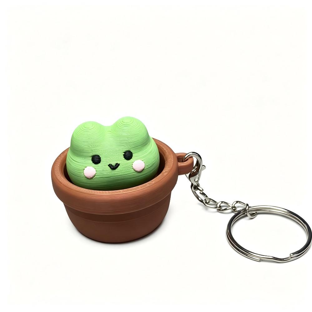 3D-gedruckter Fidget Clicker Schlüsselanhänger Knopfdrücker Tastatur Fidgets Schlüsselanhänger Cartoon-Tiere