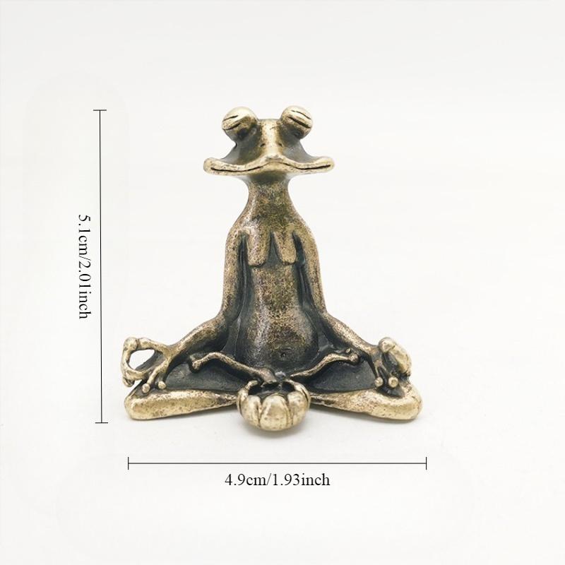 

Vintage Frog Incense Holder Creative Stick Incense Stand, Meditation Decor Desk Ornament темного кольору хакі