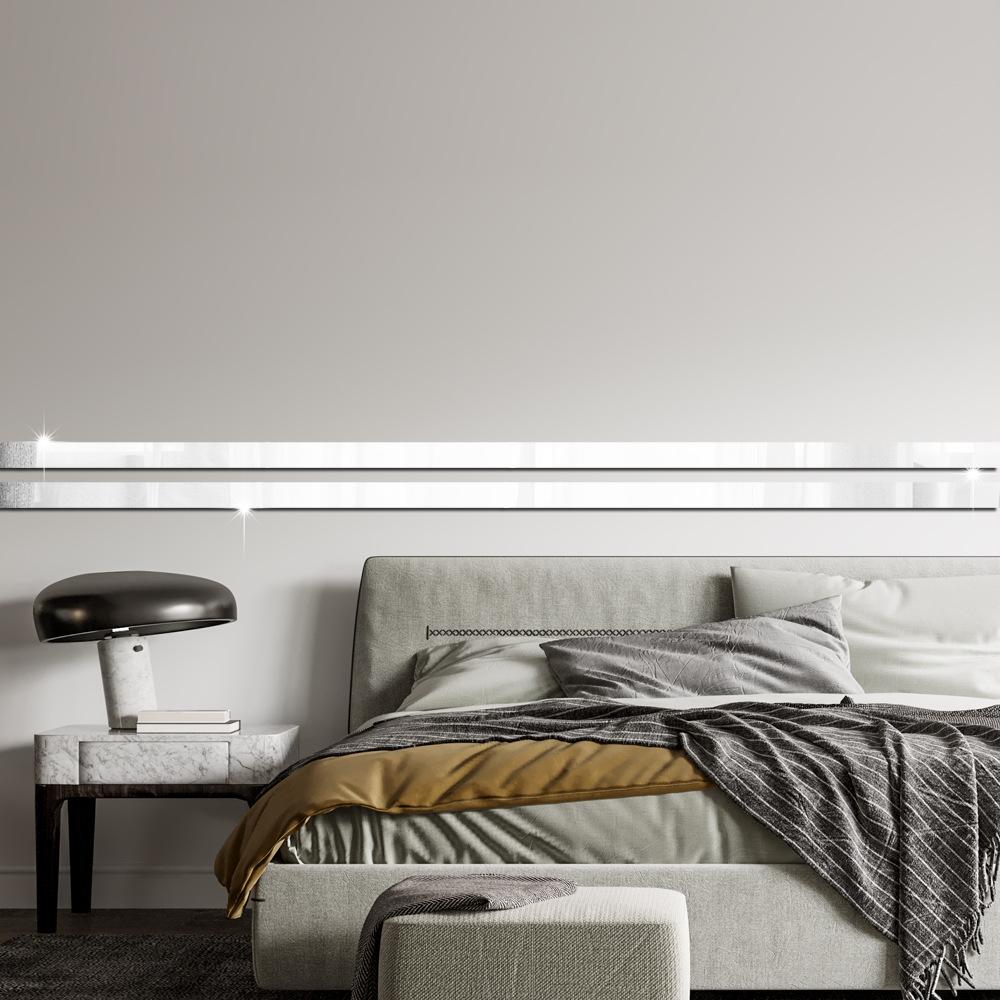 3*30cm Borduri acrilice cu oglindă Linii decorative Autocolante de perete Tavanul taliei Diy Auto-adeziv