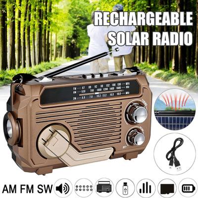 Solární Dynamo Nouzové Rádio Dobíjecí Vodotěsný Bluetooth-kompatibilní Reproduktor AM/FM Solárně Napájené