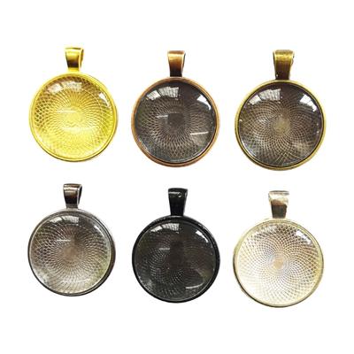 10 Set Round Pendant Trays 25mm Bezel Base Pendant Making Accessories Craft Supplies Set Suitable for Jewelry Crafting