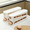 Food Grade Rolling Egg Storage Box with Lid for Refrigerator or Freezer