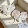 Pearl Hair Accessory Delicate Floral Print Hair Clip Bow Hair Claw Three-Dimensional For Half Updo Vacations Daily Outings
