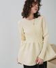 Titibait AFXP4187 Peplum Knit Size L Women's Two-Way Top, Ivory,