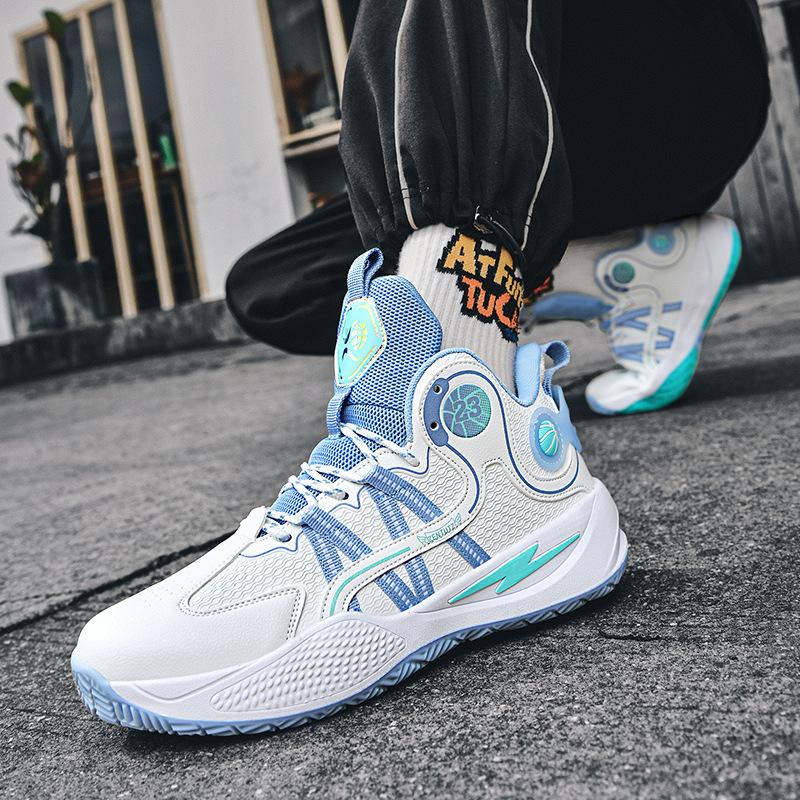 2024 hochwertige Basketballschuhe Herren Übergröße Trainingsschuhe Mittelschüler tatsächlicher Kampf Mesh atmungsaktiv High-Top-Schuhe