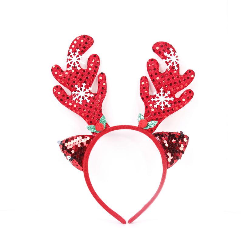 Christmas Antler Headband with Bells for Adults & Children – Festive Holiday Party Accessory